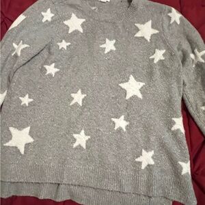 Silver sweater with white stars